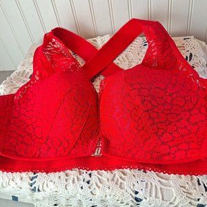 Sexy Red Lace Bra Size 40/90